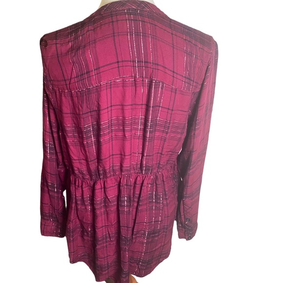 Torrid Button Down Top with Glitter Thread - Picture 3 of 4